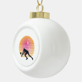 Volleyball Player Volleyball Keramische Bal Ornament (Rechts)