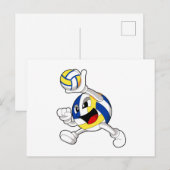 Volleyball player with Volleyball Briefkaart (Voorkant / Achterkant)