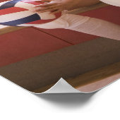 Volleyball player with volleyball poster (Hoek)