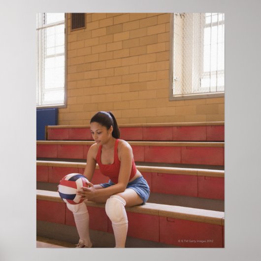 Volleyball player with volleyball poster (Voorkant)
