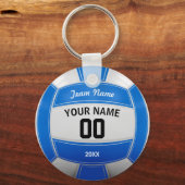 Volleyball Player's Name Year Team Blue Sleutelhanger (Voorkant)