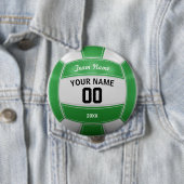 Volleyball Player's Name Year Team Green Ronde Button 4,0 Cm (In situ)