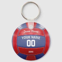 Volleyball Player's Name Year Team Red en Blue Sleutelhanger