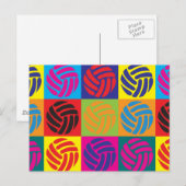 Volleyball Pop Art Briefkaart (Voorkant / Achterkant)