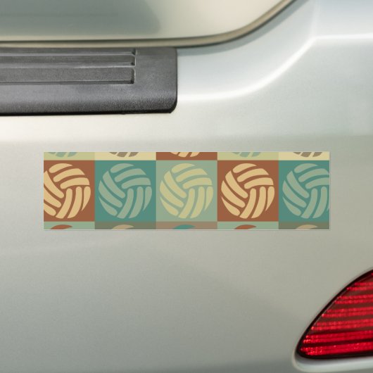 Volleyball Pop Art Bumpersticker (Op auto)