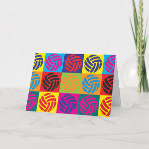 Volleyball Pop Art Kaart