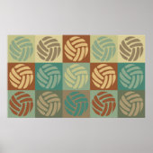 Volleyball Pop Art Poster (Voorkant)