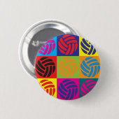 Volleyball Pop Art Ronde Button 5,7 Cm (Voorkant /achterkant)