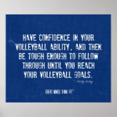 Volleyball Poster 017 - Denim Colors (Voorkant)