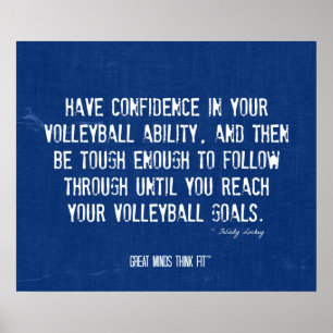 Volleyball Poster 017 - Denim Colors