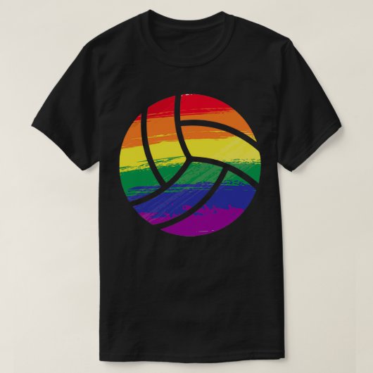 Volleyball Pride vlag 2 T-shirt (Design voorkant)