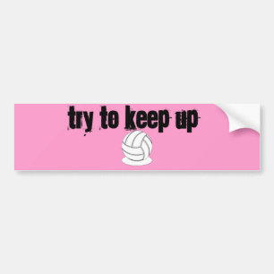 Volleyball - Probeer het bij te houden Bumpersticker