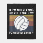 Volleyball Quote voor een volleybalspeler Fleece Deken (Voorkant)