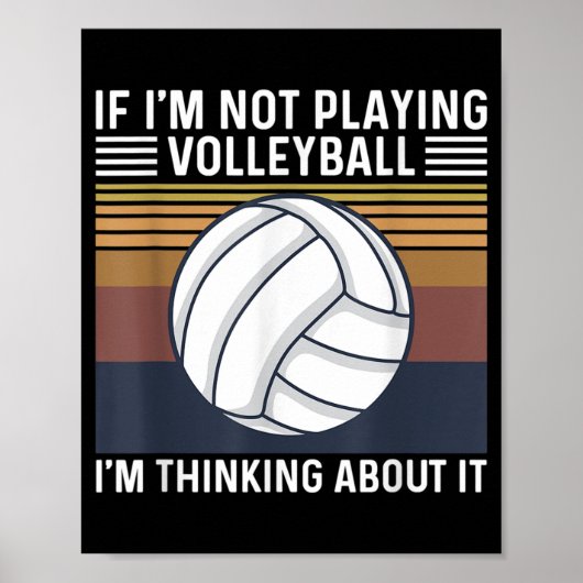 Volleyball Quote voor een volleybalspeler Poster (Voorkant)