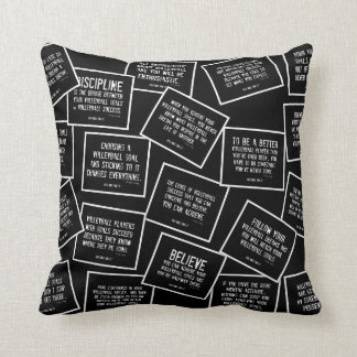 Volleyball Quottes Pillow in Black and White Kussen
