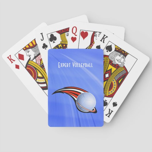 Volleyball-ram de bal personaliseren pokerkaarten (Achterkant)