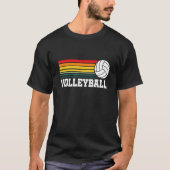  Volleyball Retro Ball-sportteam bij T-shirt (Voorkant)