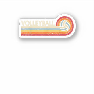 Volleyball Retro Cool Vintage Volleyball Player  Sticker