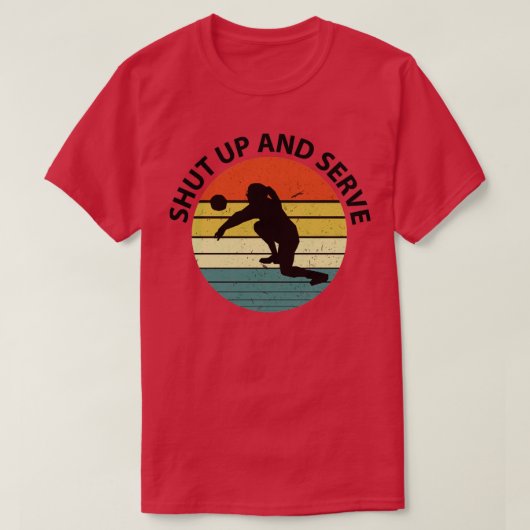 Volleyball Retro verstelde stijl T-shirt (Design voorkant)