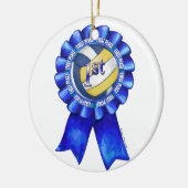 Volleyball Ribbons 1st Keramisch Ornament (Links)