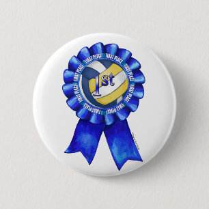 Volleyball Ribbons 1st Ronde Button 5,7 Cm
