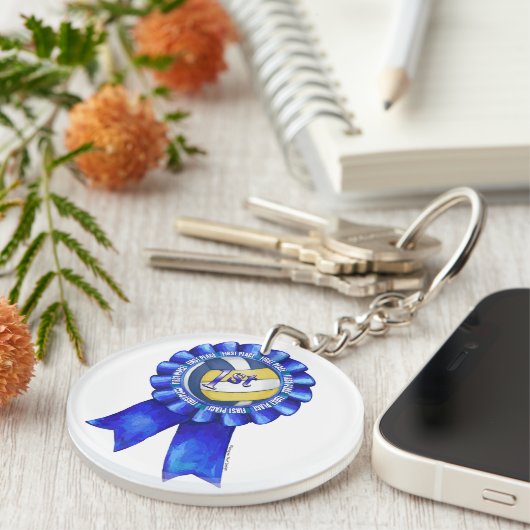 Volleyball Ribbons 1st Sleutelhanger (Voorkant Rechts)