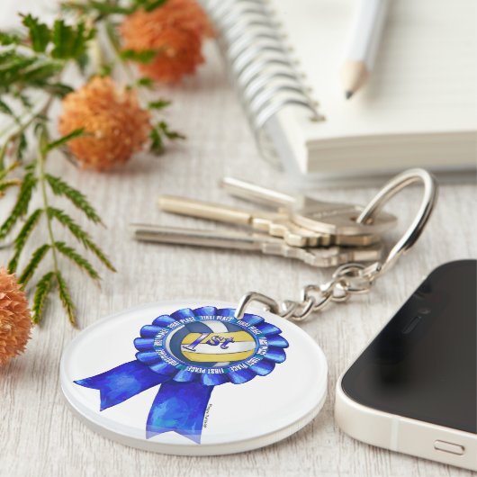 Volleyball Ribbons 1st Sleutelhanger (Voorkant Rechts)