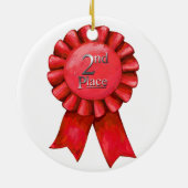 Volleyball Ribbons 2de Keramisch Ornament (Achterkant)