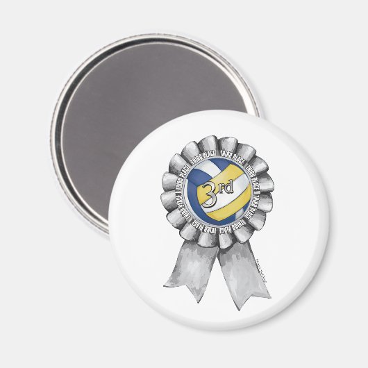Volleyball Ribbons 3de Magneet (Voorkant / Achterkant)