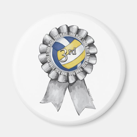 Volleyball Ribbons 3de Magneet (Voorkant)