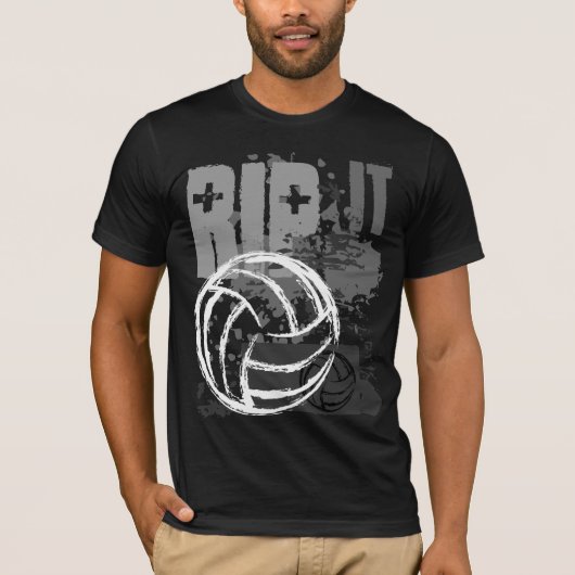 Volleyball RIP IT B&W T-shirt (Voorkant)