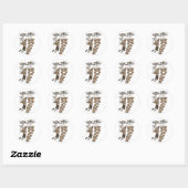 Volleyball Rocks Brown Ronde Sticker (Vel)