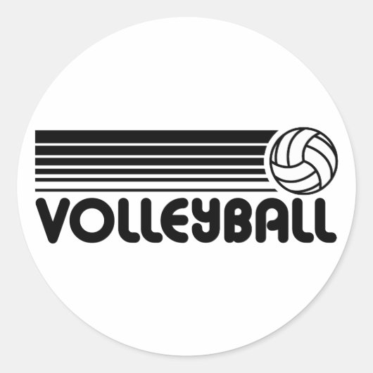 Volleyball Ronde Sticker (Voorkant)