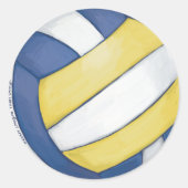 Volleyball Ronde Sticker (Voorkant)