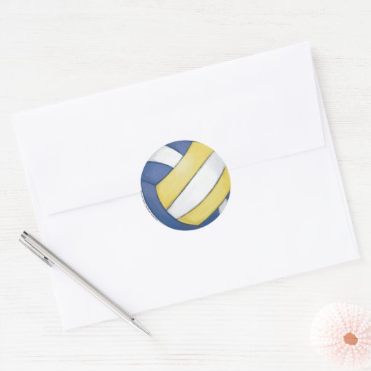 Volleyball Ronde Sticker (Envelop)