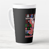 Volleyball Santa Claus Ugly Kerstmis Latte Mok (Linkerhoek)