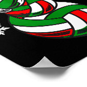 Volleyball Santa Hat Snowman Xmas Funny Volleyball Poster (Hoek)