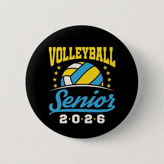 Volleyball Senior 2026  Ronde Button 5,7 Cm (Voorkant)