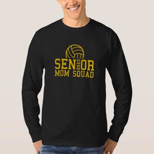 Volleyball Senior Mom Squad 3 T-shirt (Voorkant)