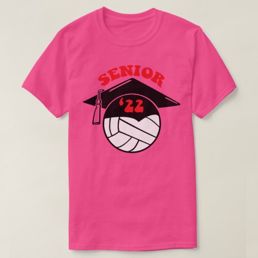 Volleyball Senior Night Graduation Cap1353 T-shirt (Design voorkant)