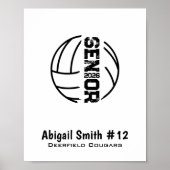 Volleyball Senior Night Poster for Signatures (Voorkant)