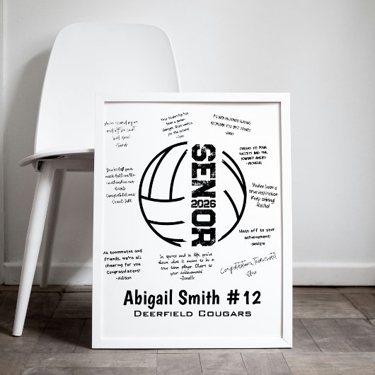 Volleyball Senior Night Poster for Signatures