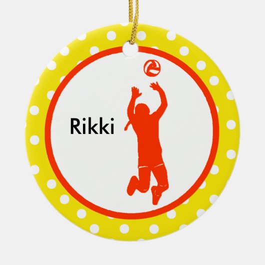 Volleyball Setter Ornament Personaliseren (Voorkant)