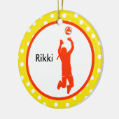 Volleyball Setter Ornament Personaliseren (Links)