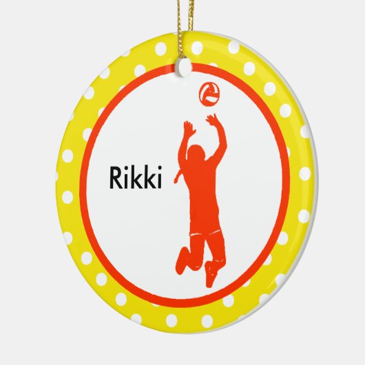 Volleyball Setter Ornament Personaliseren (Links)