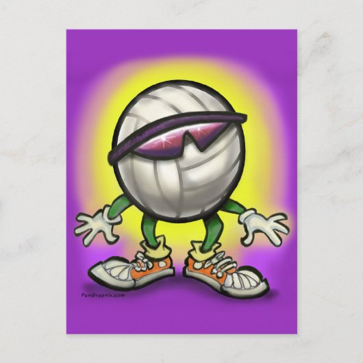 Volleyball Shades Briefkaart (Voorkant)