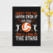 Volleyball - Shoot voor de maan Kaart (Gele Bloem)