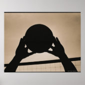 Volleyball Silhouette 2 Poster (Voorkant)
