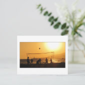 Volleyball Silhouette Briefkaart (Staand voorkant)