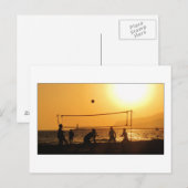 Volleyball Silhouette Briefkaart (Voorkant / Achterkant)